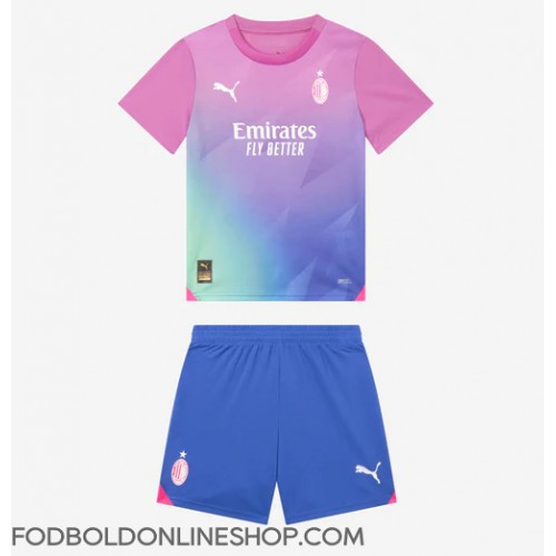 AC Milan Tredje trøje Børn 2023-24 Kortærmet (+ Korte bukser)